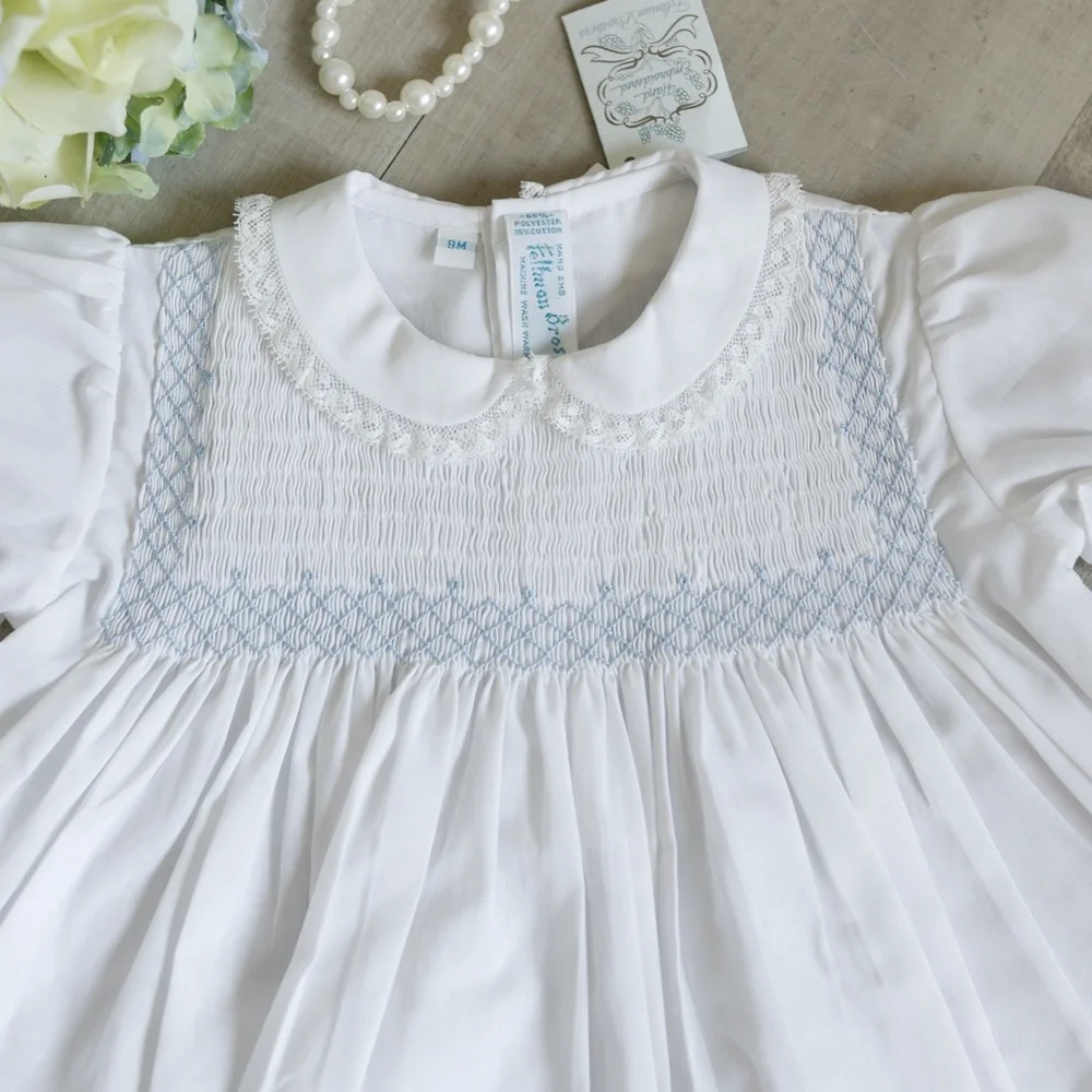 White Smocked Dress Heirloom Collection Vintage Smocked Bodice Feltman Brothers